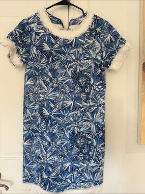 Sail to Sable Blue White Shift Dress 0 🥰